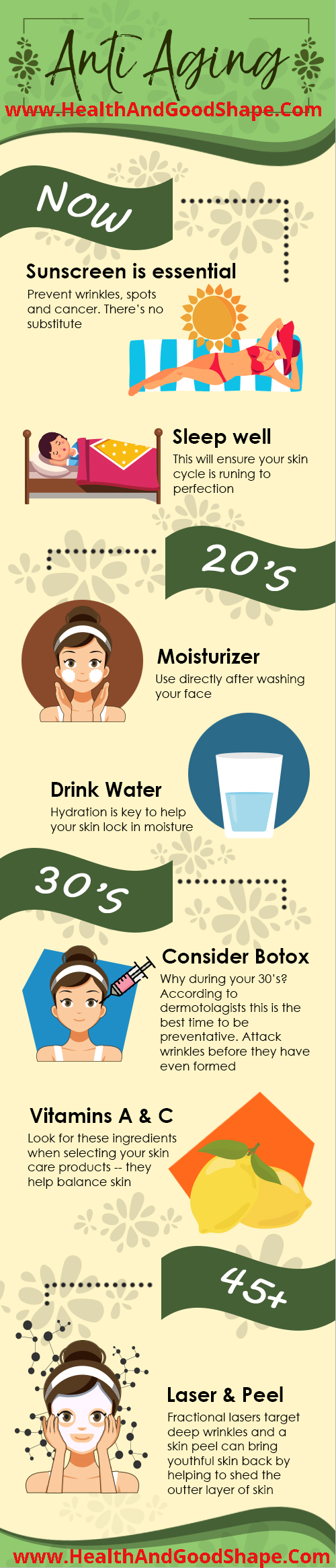 anti aging infographic